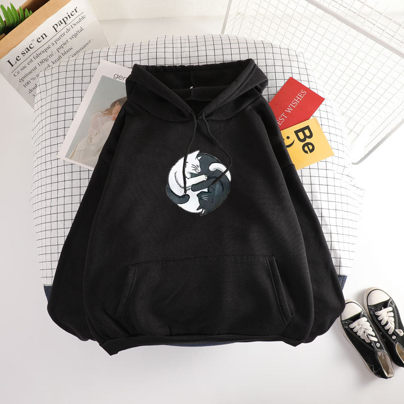 Cat Yin and Yang Sweater - Cherry Bomb