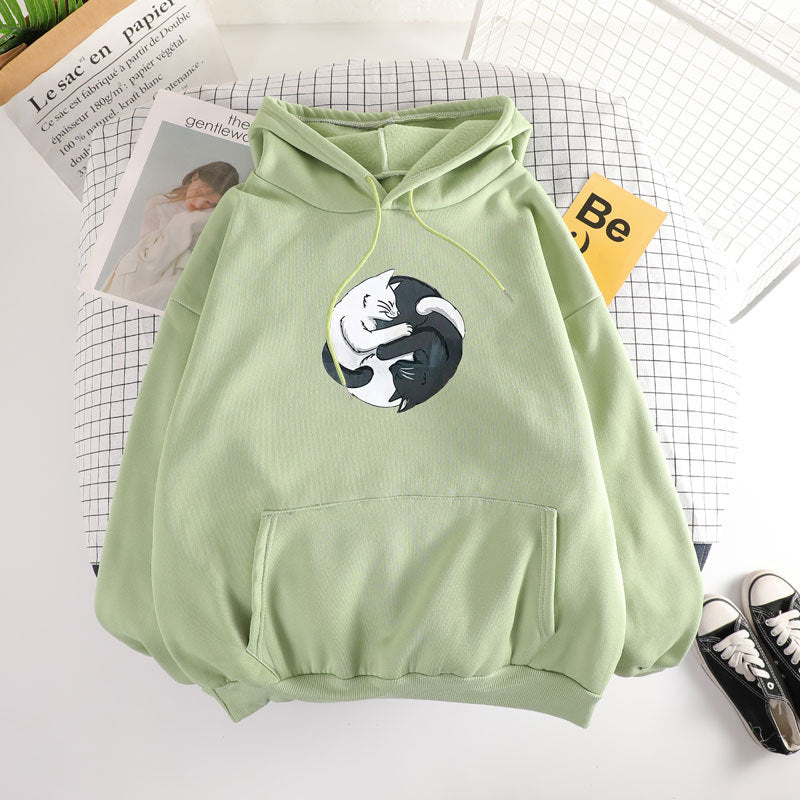 Cat Yin and Yang Sweater - Cherry Bomb