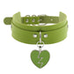 Heart Pendant Leather Buckle Choker - Cherry Bomb