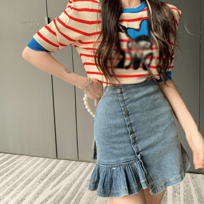 Korean Style Simple Skirt - Cherry Bomb
