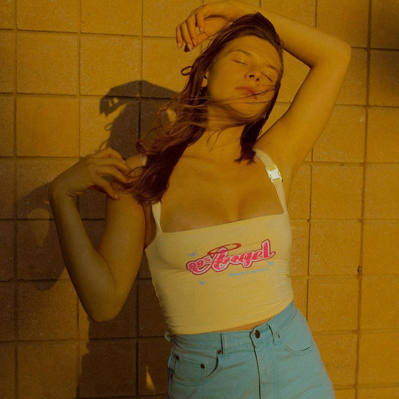 Angel Top with Buckle Straps - Cherry Bomb