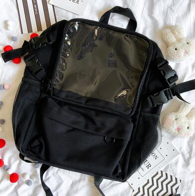 Japanese school backpack female student canvas bag - Cherry Bomb