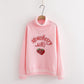 Strawberry Milk Turtleneck Sweater - Cherry Bomb