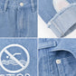 Embroidered Straight Rolled Edge Casual Jeans - Cherry Bomb