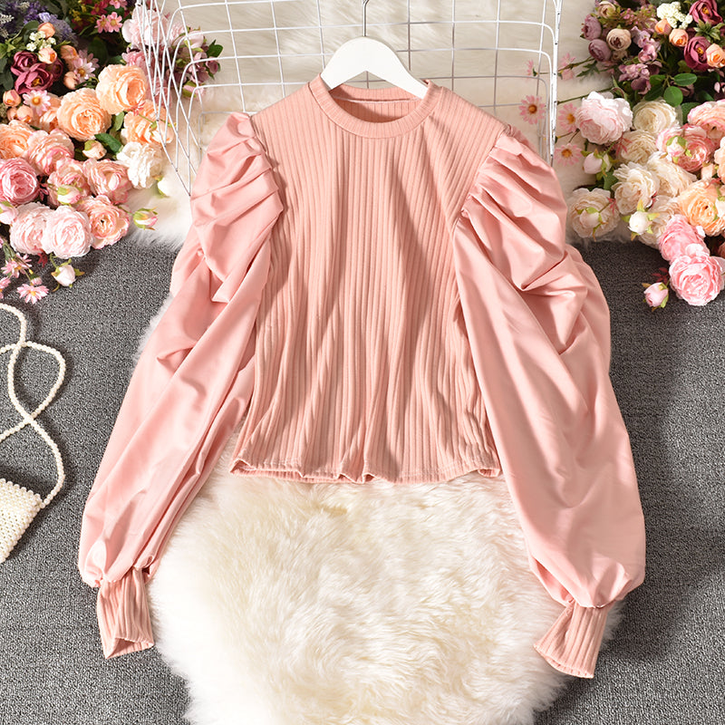 Bubble Sleeve Shirt - Cherry Bomb