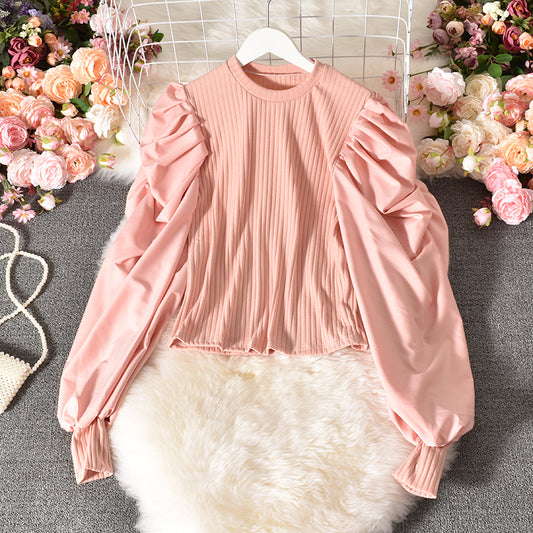 Bubble Sleeve Shirt - Cherry Bomb