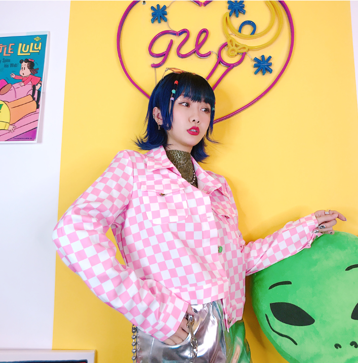 Checkerboard Plaid Jacket - Cherry Bomb