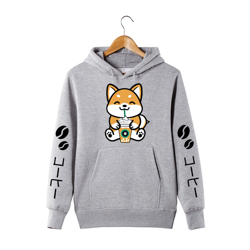 Coffee Shiba Inu Hoodie - Cherry Bomb
