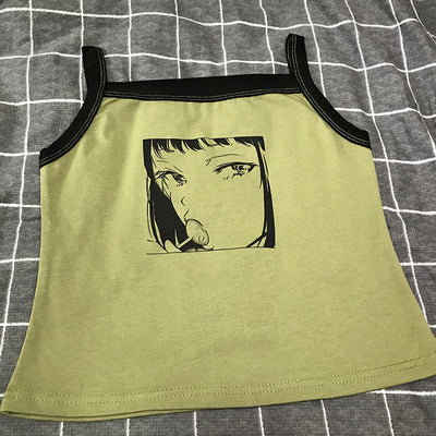 Harajuku Anime Lollipop Camisole Top - Cherry Bomb