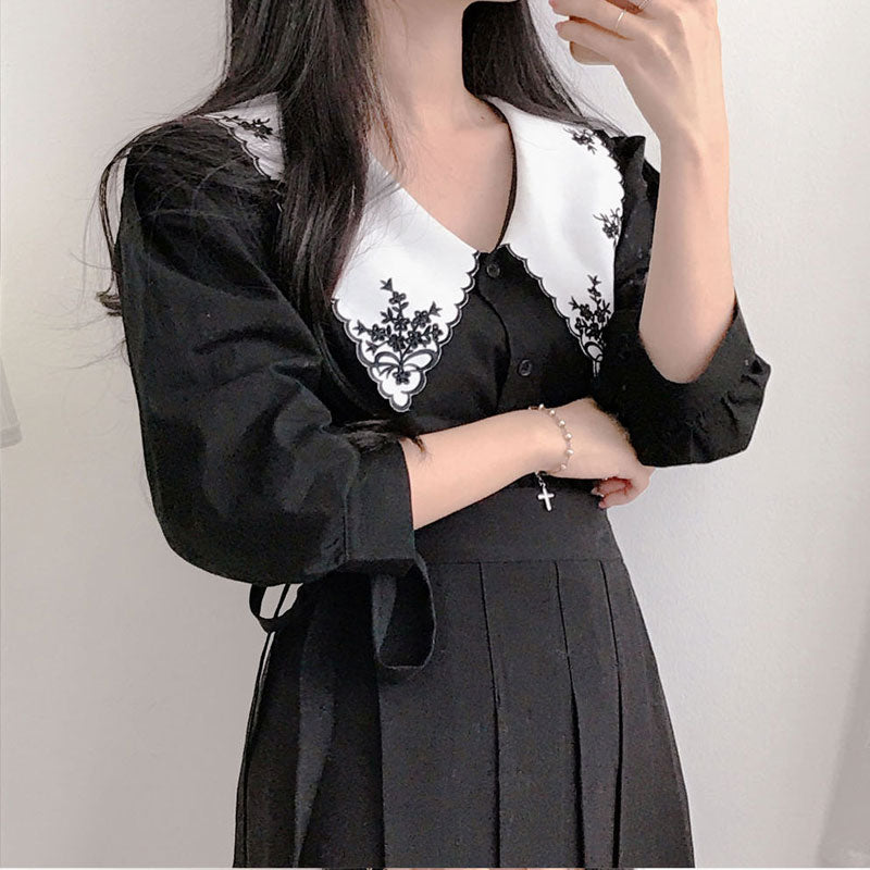 Chiffon Vintage Blouse - Cherry Bomb