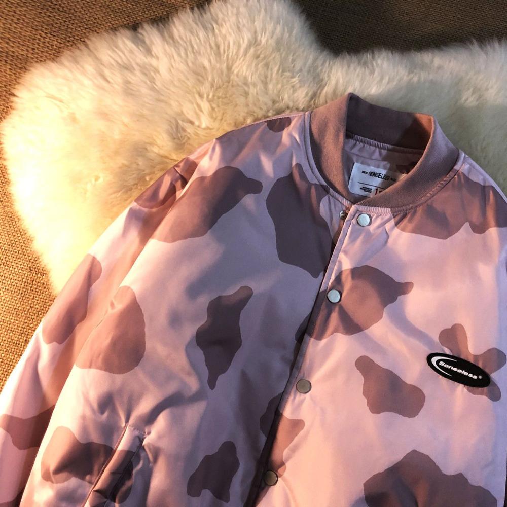 Cow Pattern Baseball Jacket - Cherry Bomb