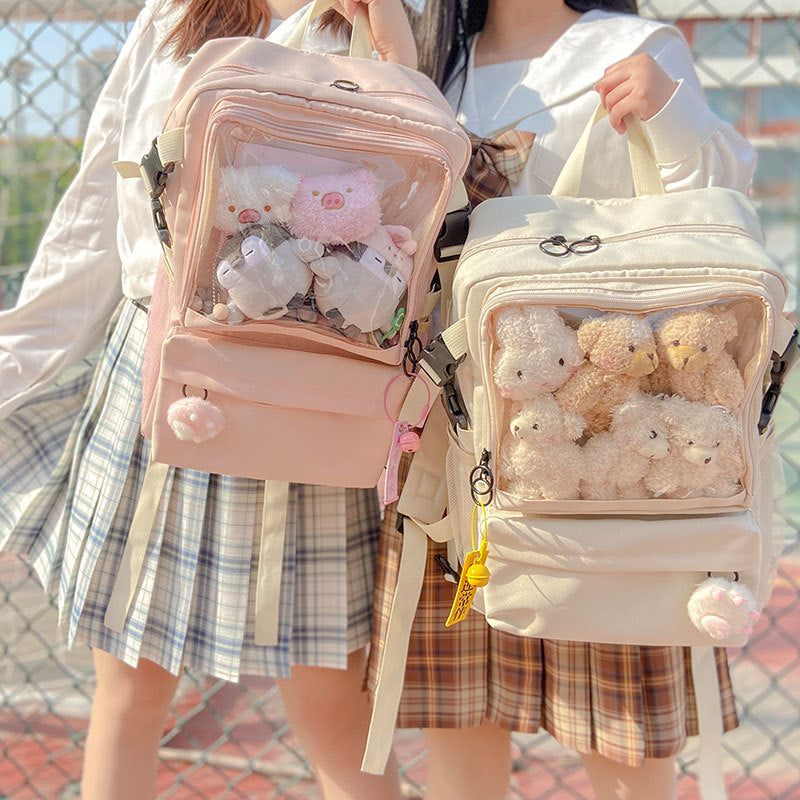 Japanese school backpack female student canvas bag - Cherry Bomb