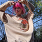 Mushroom Embroidery Women's Casual Sweater - Cherry Bomb