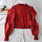Bubble Sleeve Shirt - Cherry Bomb