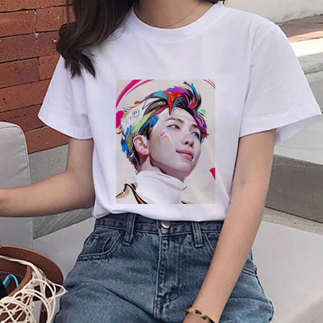 BTS Fan Abstract Design T-shirt