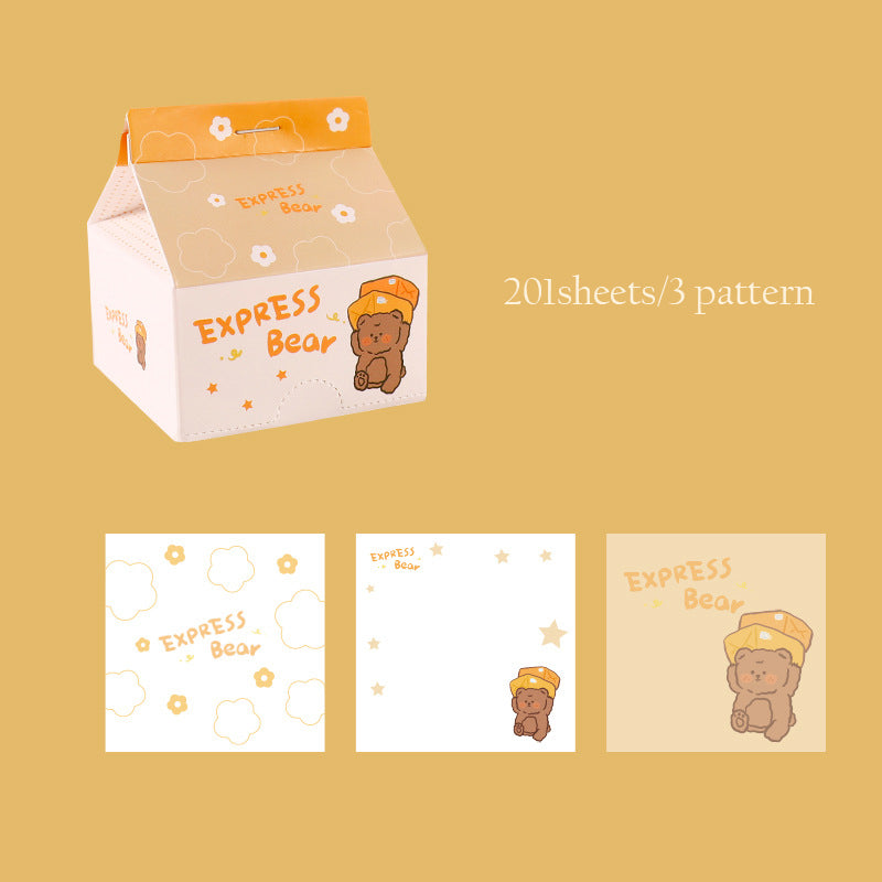 Sweet Pastel Milk Box Sticky Notes - Cherry Bomb