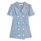 Light Academia Plaid Suit Dress