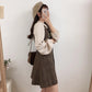 Dark Cocoa Plaid Dress and Top Set