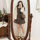 Dark Cocoa Plaid Dress and Top Set