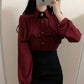 Chiffon Vintage Blouse - Cherry Bomb