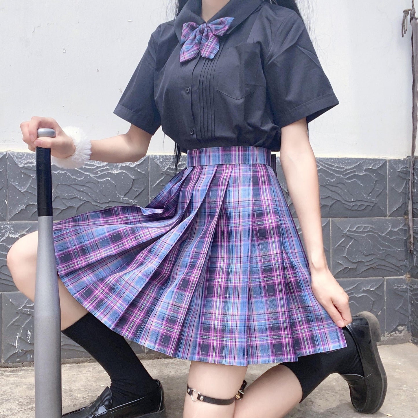 Dark Candy Plaid Skirt