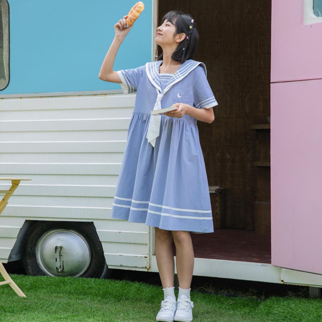 Astro Japanese Style Sailor Dress - Cherry Bomb