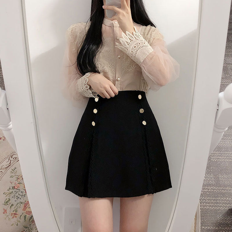 Chiffon Vintage Blouse - Cherry Bomb