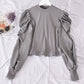 Bubble Sleeve Shirt - Cherry Bomb