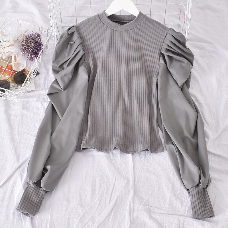 Bubble Sleeve Shirt - Cherry Bomb