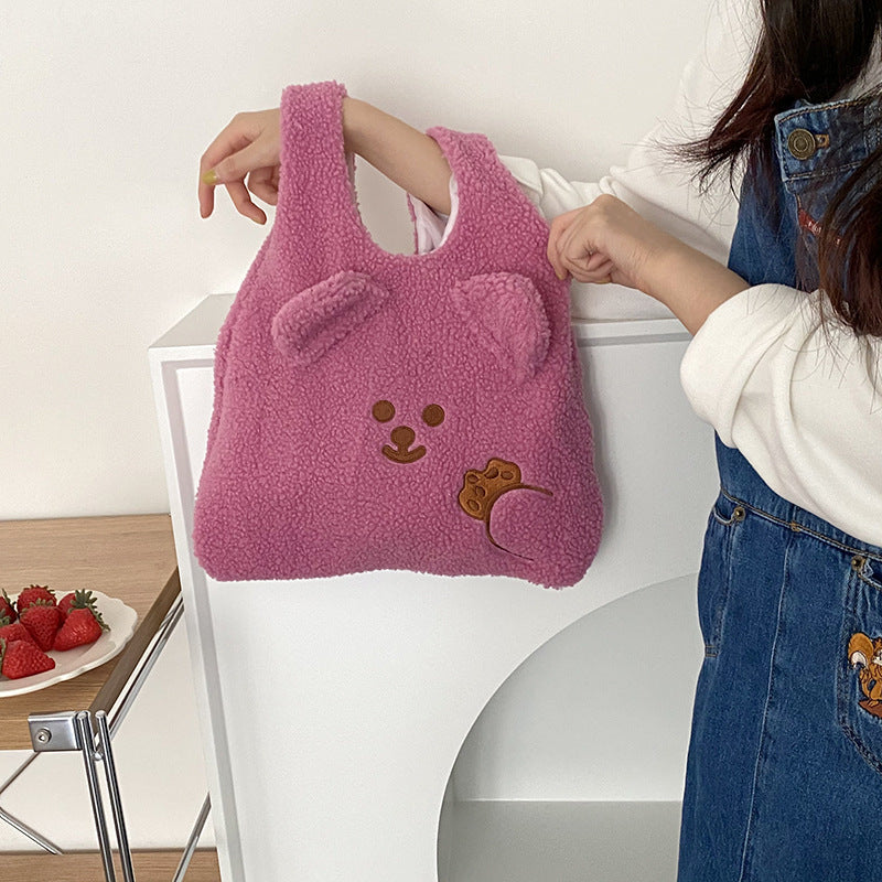 Fluffy Cute Bear Handbag - Cherry Bomb