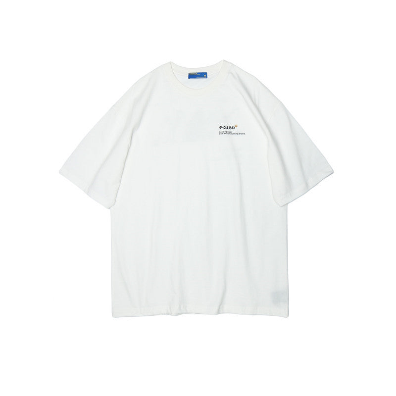 Japanese Cartoon Print T-shirt - Cherry Bomb