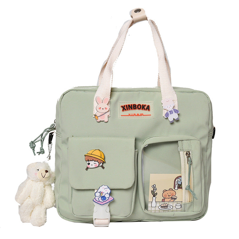 Multiple Style Canvas Backpack Shoulder Bag - Cherry Bomb