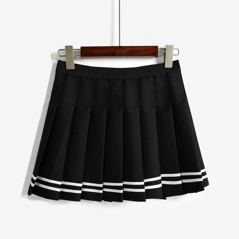 Pleated Sailor Skirt - Cherry Bomb