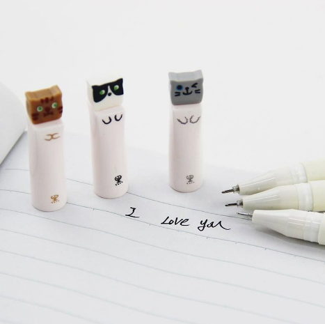 Kawaii Cat Pens | 3pcs | - Cherry Bomb