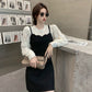 Two-piece Vintage Blouse and Wave Dress Set - Cherry Bomb