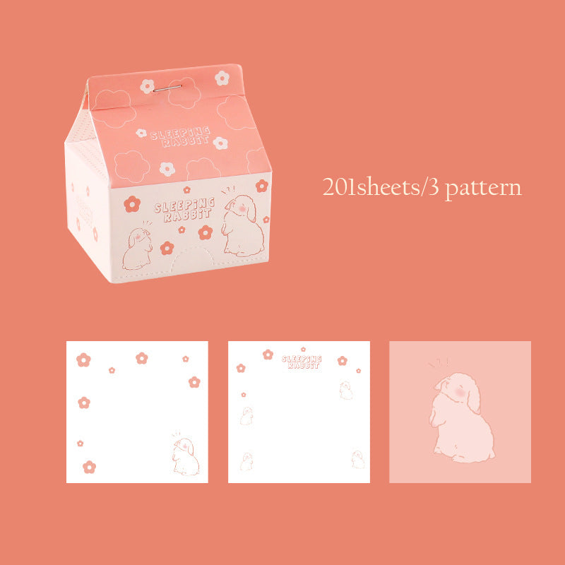 Sweet Pastel Milk Box Sticky Notes - Cherry Bomb