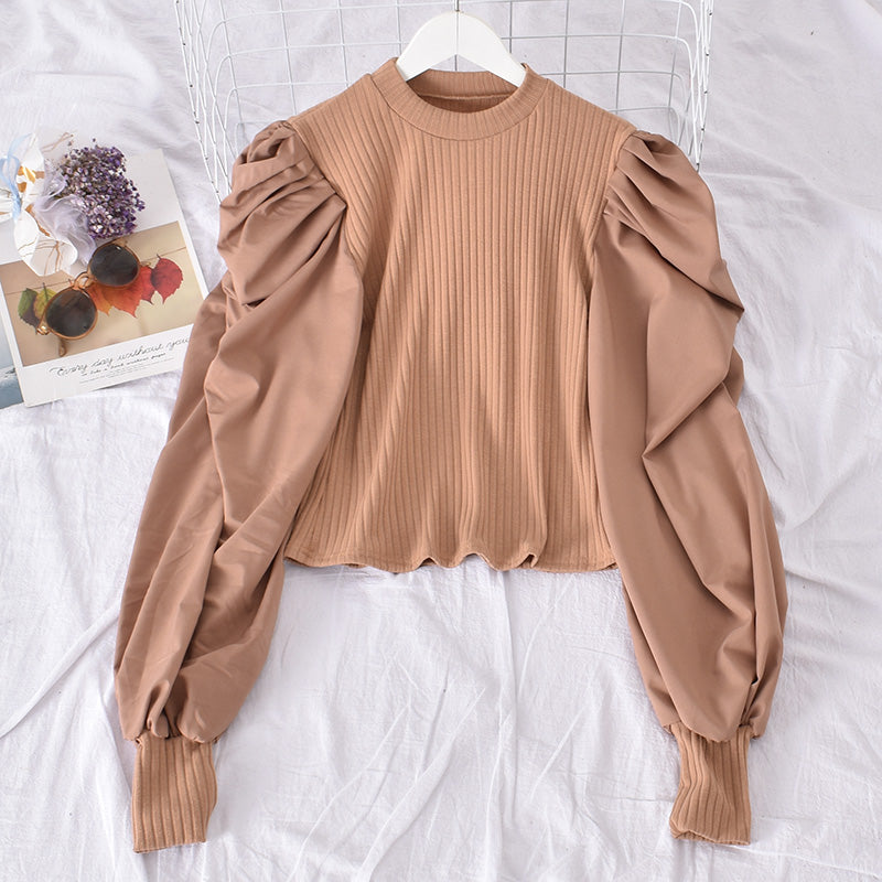 Bubble Sleeve Shirt - Cherry Bomb