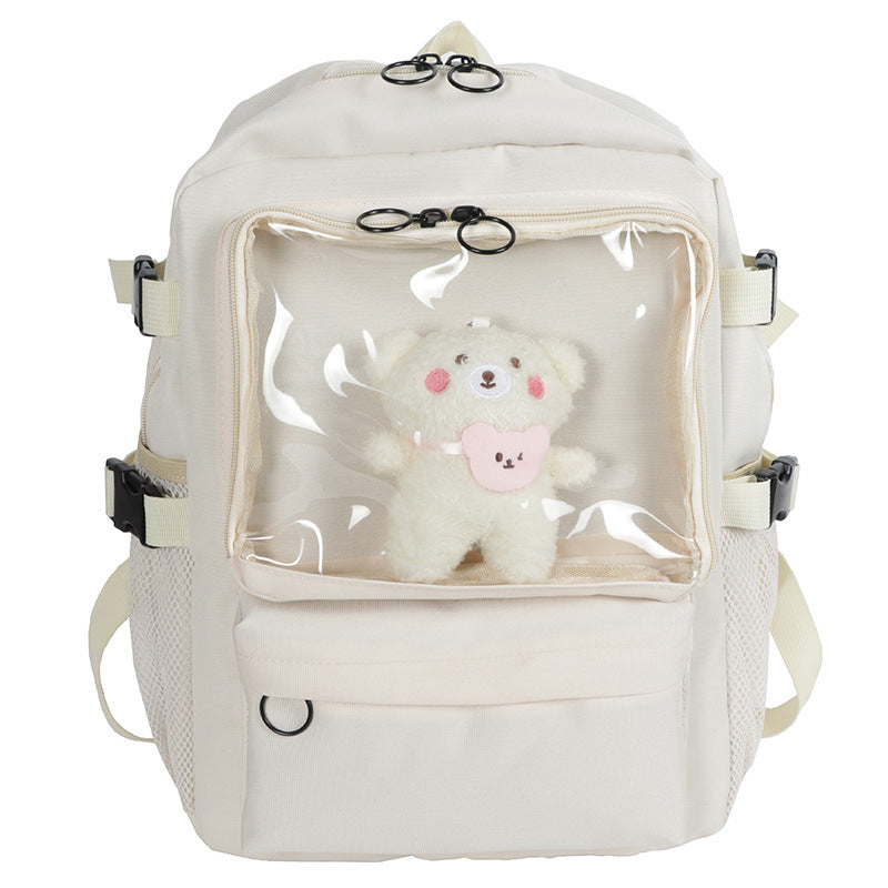 Japanese school backpack female student canvas bag - Cherry Bomb