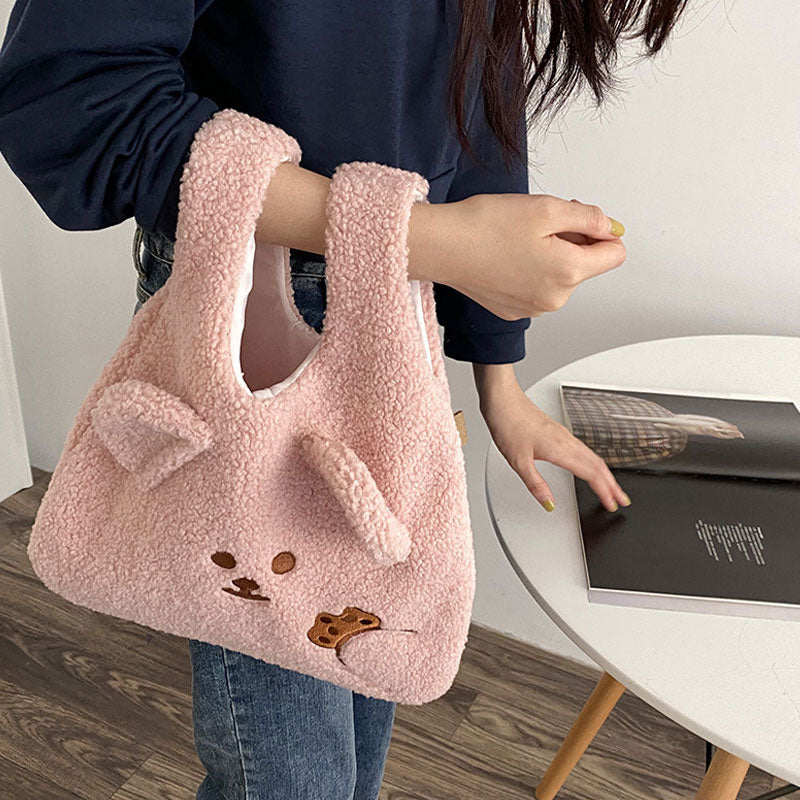 Fluffy Cute Bear Handbag - Cherry Bomb
