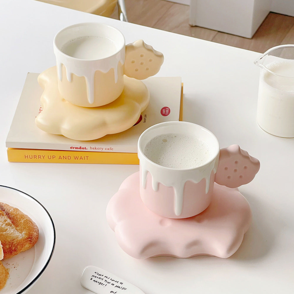 Milk and Cookies Ceramic Cup Set