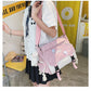 Sweet Kawaii Canvas Crossbody Messenger Bag - Cherry Bomb