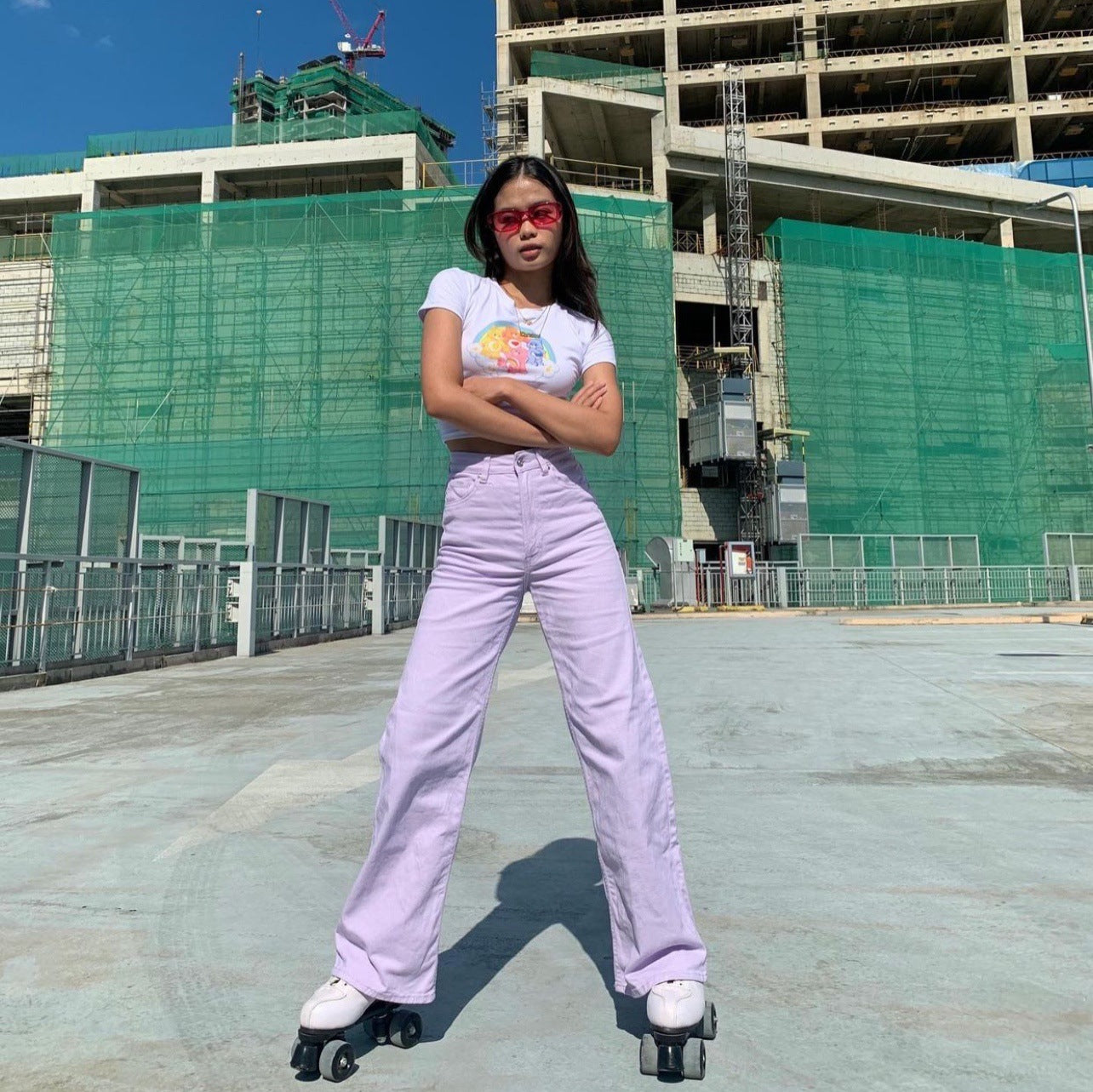 Sweetness Lavender Jeans - Cherry Bomb