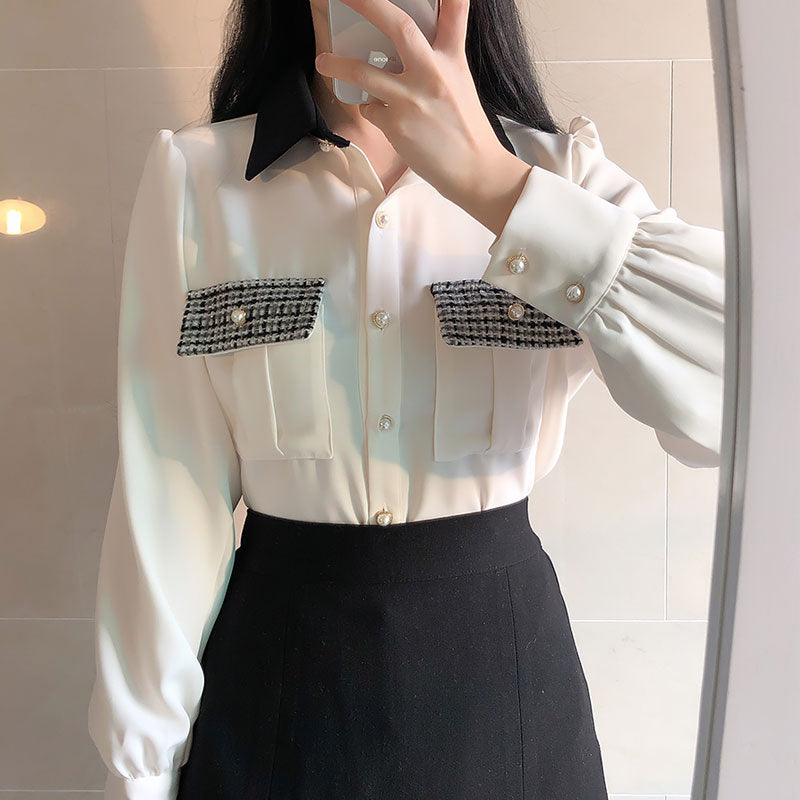 Chiffon Vintage Blouse - Cherry Bomb