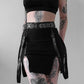 Gothic Dark Academia Zipper Slit Skirt - Cherry Bomb