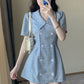 Light Academia Plaid Suit Dress