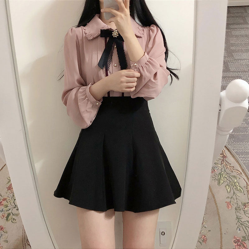 Chiffon Vintage Blouse - Cherry Bomb