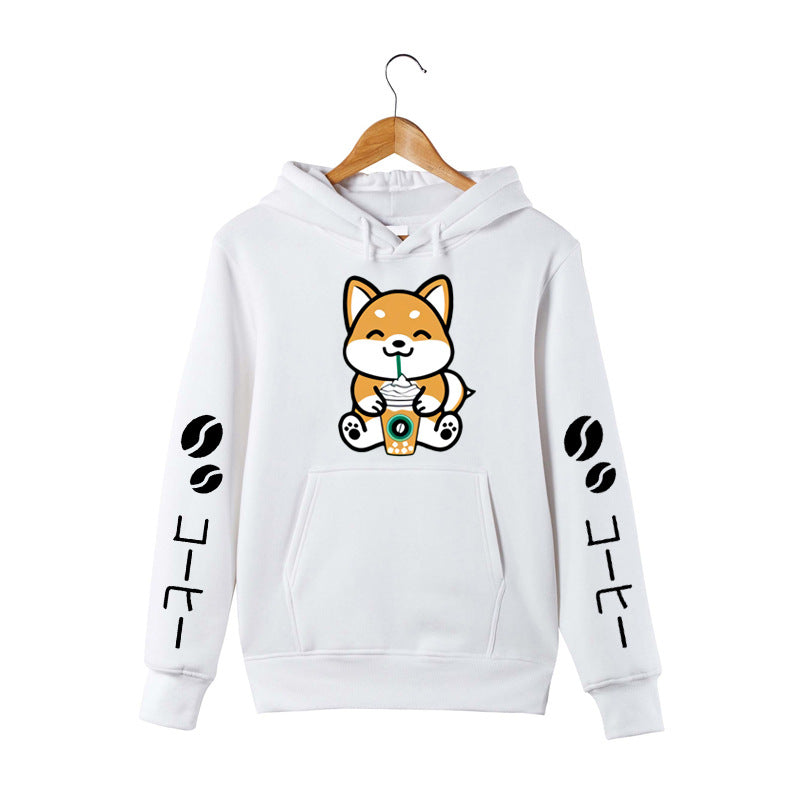 Coffee Shiba Inu Hoodie - Cherry Bomb