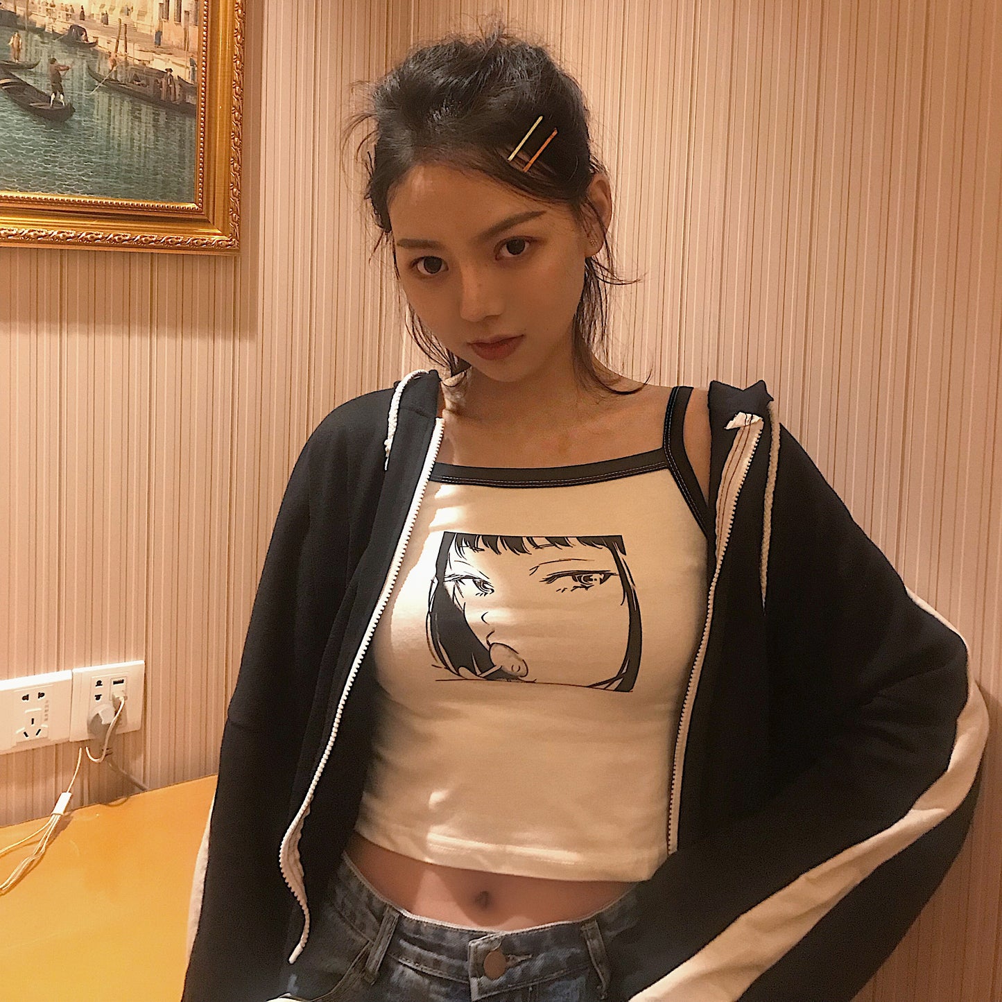 Harajuku Anime Lollipop Camisole Top - Cherry Bomb