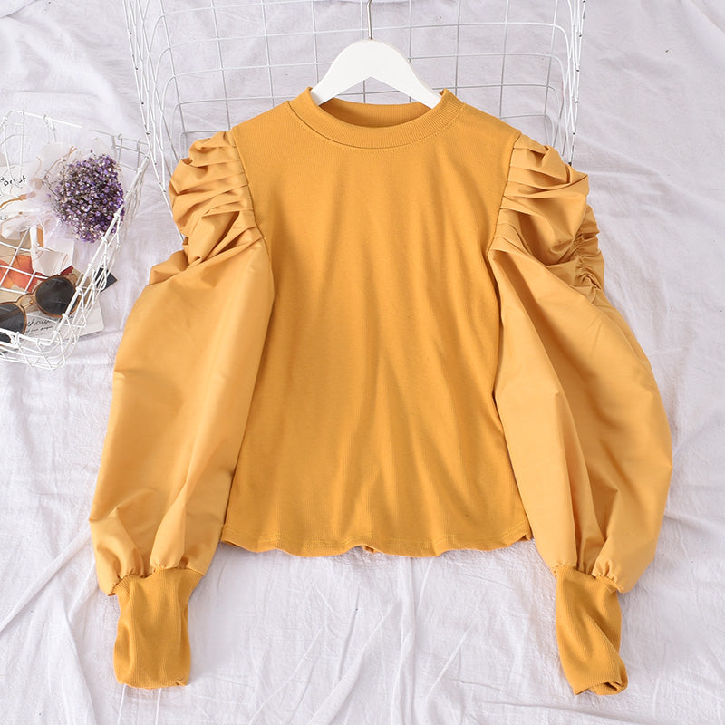 Bubble Sleeve Shirt - Cherry Bomb