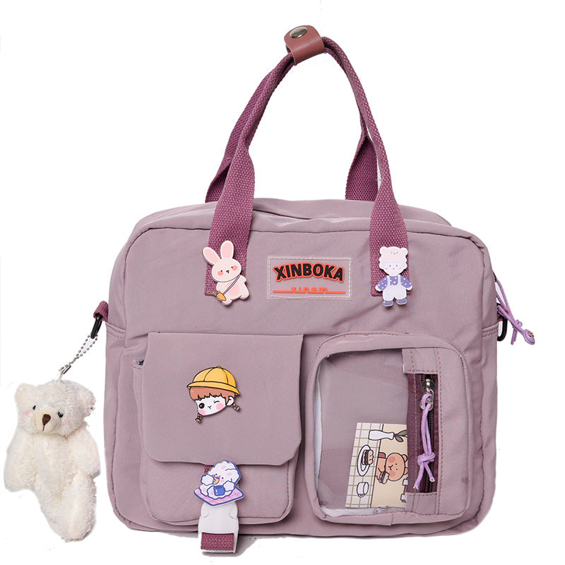 Multiple Style Canvas Backpack Shoulder Bag - Cherry Bomb